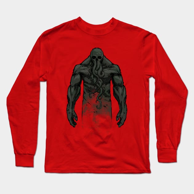 Cthulhu / Lovecraft Monster Long Sleeve T-Shirt by Kotolevskiy